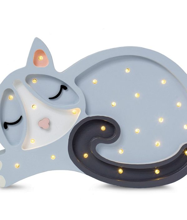 Little Lights, Nattlampa till barnrummet, Katt grå