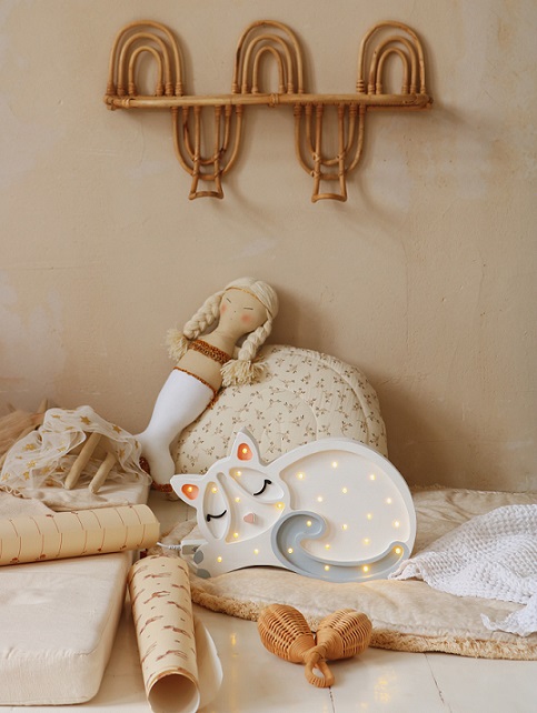 Little Lights, Nattlampa till barnrummet, Katt vit - Image 7