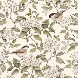 Dekornik, tapet Birds and Beige Spring