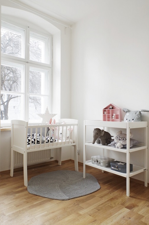 Klassisk spjälsäng sidosäng, vit - Image 5