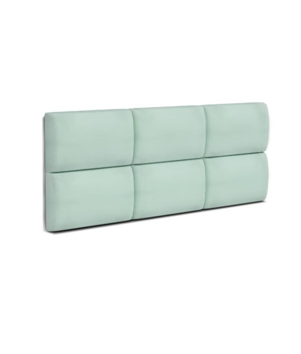 Velourklädda väggpaneler, mint (olika mått)