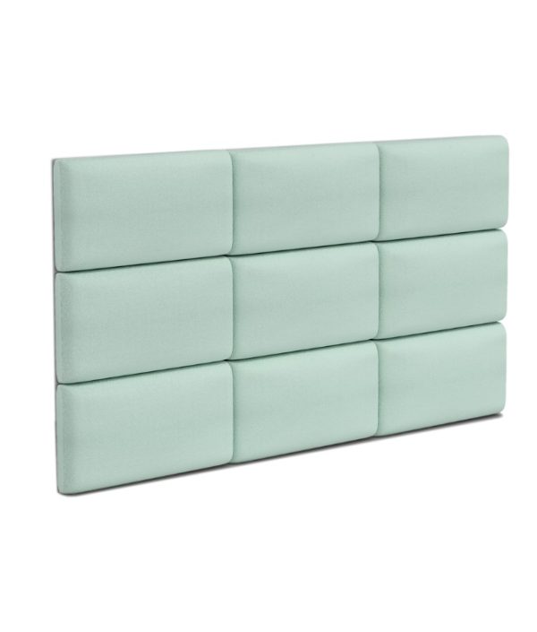 Velourklädda väggpaneler, mint (olika mått)