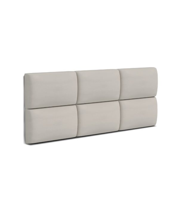 Velourklädda väggpaneler, cream (olika mått)