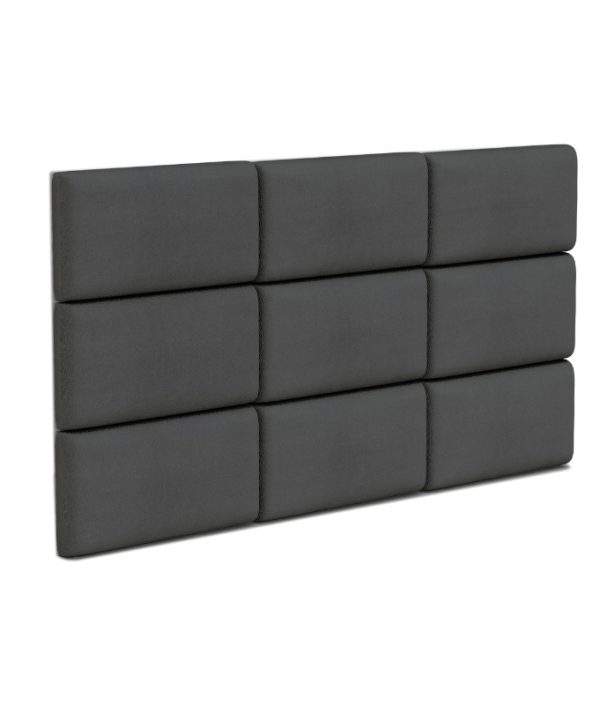 Velourklädda väggpaneler, antracit (olika mått)