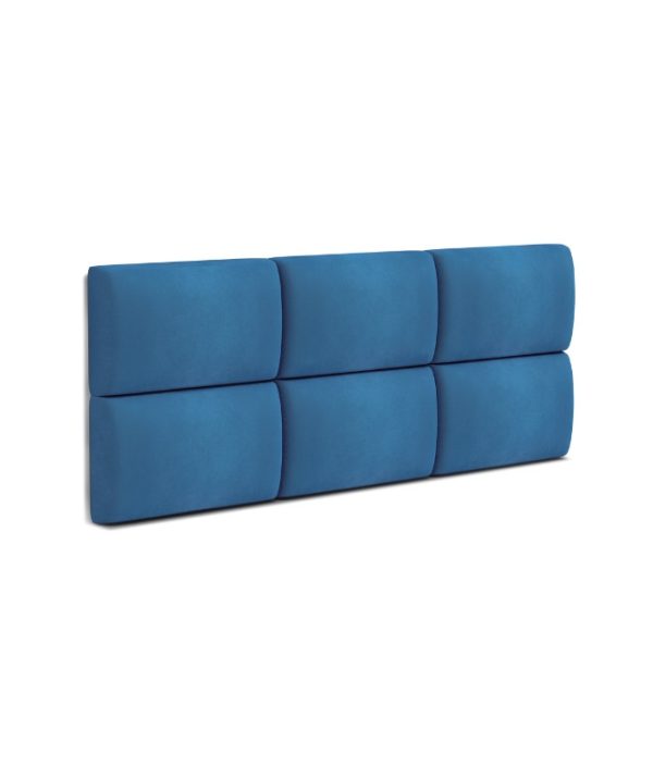 Velourklädda väggpaneler, blå (olika mått)