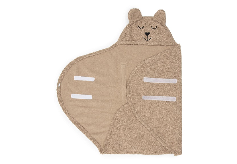 Jollein, omlott babywrap åkpåse Bear boucle, biscuit