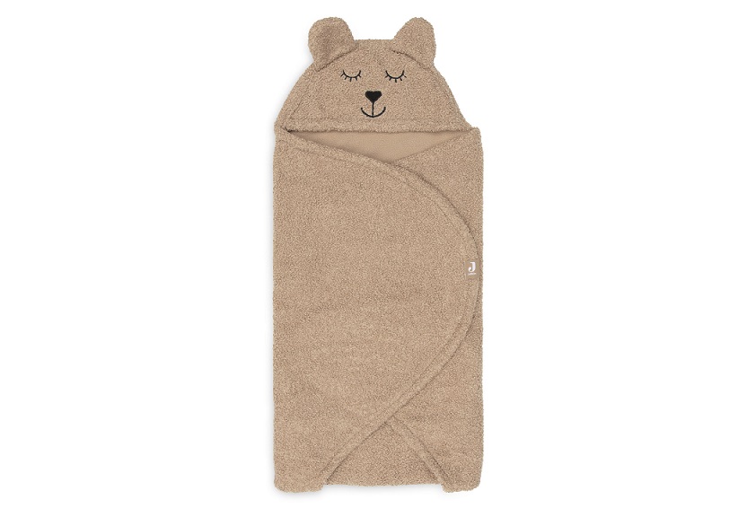 Jollein, omlott babywrap åkpåse Bear boucle, biscuit - Image 4