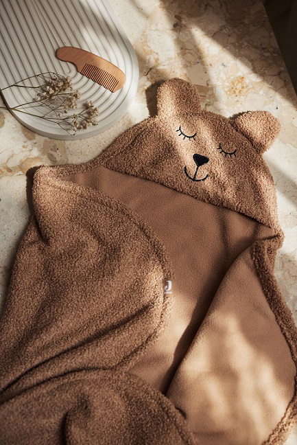 Jollein, omlott babywrap åkpåse Bear boucle, biscuit - Image 7