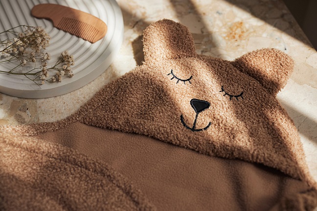 Jollein, omlott babywrap åkpåse Bear boucle, biscuit - Image 8