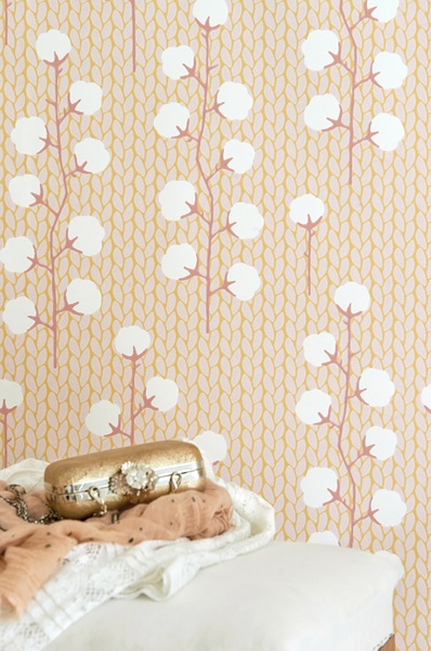 Majvillan, tapet till barnrummet Sweet cotton, rosa - Image 2