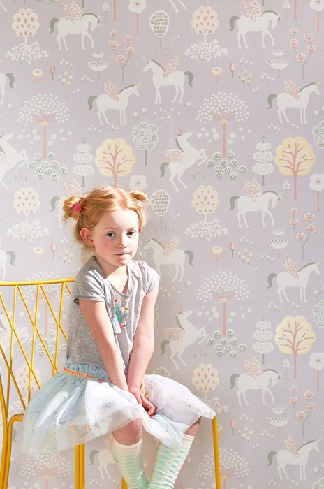 Majvillan, tapet till barnrummet True unicorns, lila - Image 5