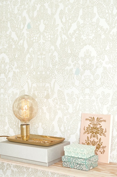 Majvillan, tapet till barnrummet Amelie, natur