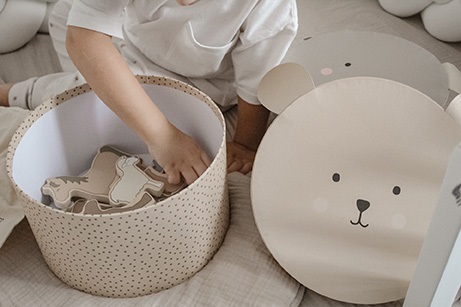 Jabadabado, förvaringsask Teddy 2-pack, beige - Image 2