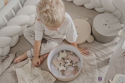 Jabadabado, förvaringsask Teddy 2-pack, beige - Image 4