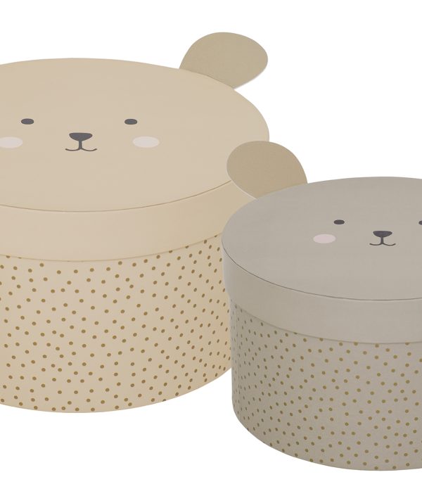 Jabadabado, förvaringsask Teddy 2-pack, beige