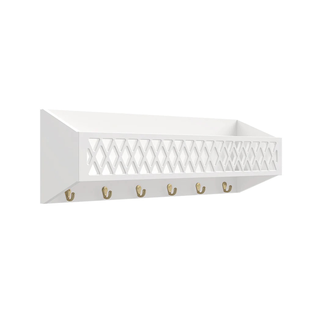 Cam Cam, Harlequin hylla med krokar, vit - Image 7