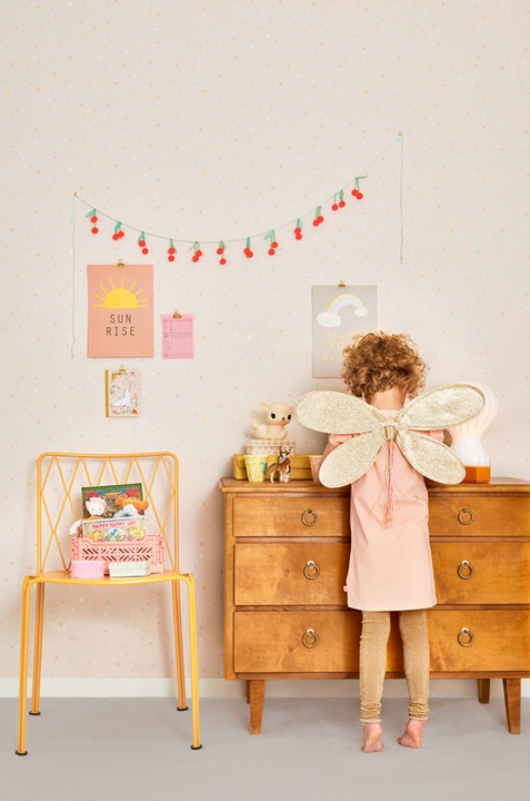 Majvillan, tapet till barnrummet Stardust, lovely pastel pink - Image 2