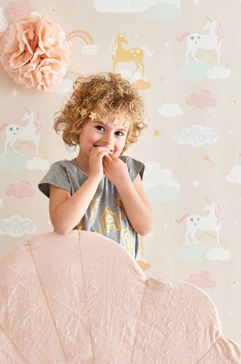 Majvillan, tapet till barnrummet Rainbow treasures, lovely pastel pink - Image 2