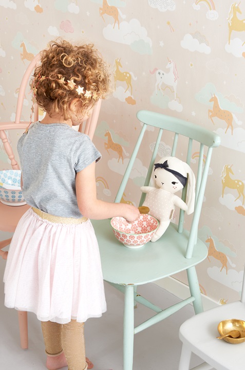 Majvillan, tapet till barnrummet Rainbow treasures, lovely pastel pink - Image 5