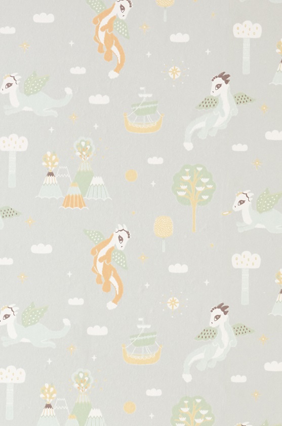 Majvillan, tapet till barnrummet Magical adventure, soft grey - Image 4