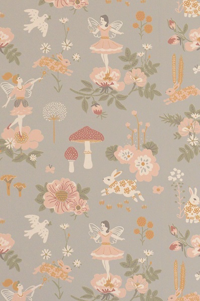 Majvillan, tapet till barnrummet Old garden, gentle bluegrey - Image 3