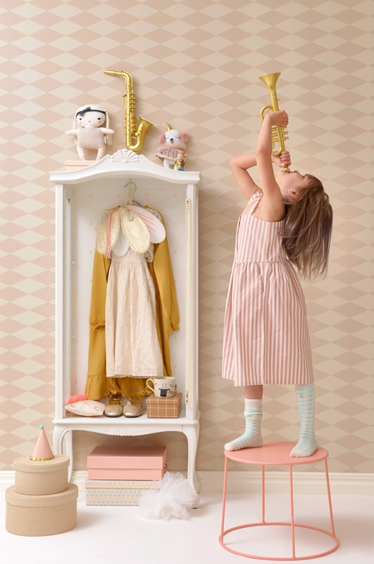 Majvillan, tapet till barnrummet Copenhagen, beige pink - Image 3