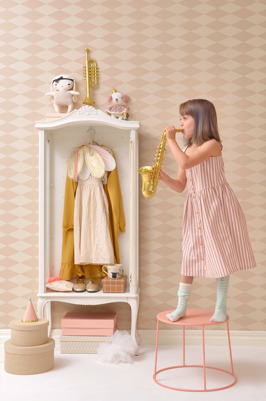Majvillan, tapet till barnrummet Copenhagen, beige pink - Image 6