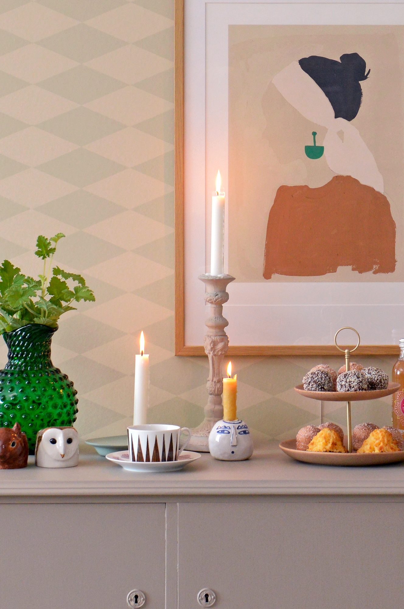 Majvillan, tapet till barnrummet Copenhagen, beige green - Image 2