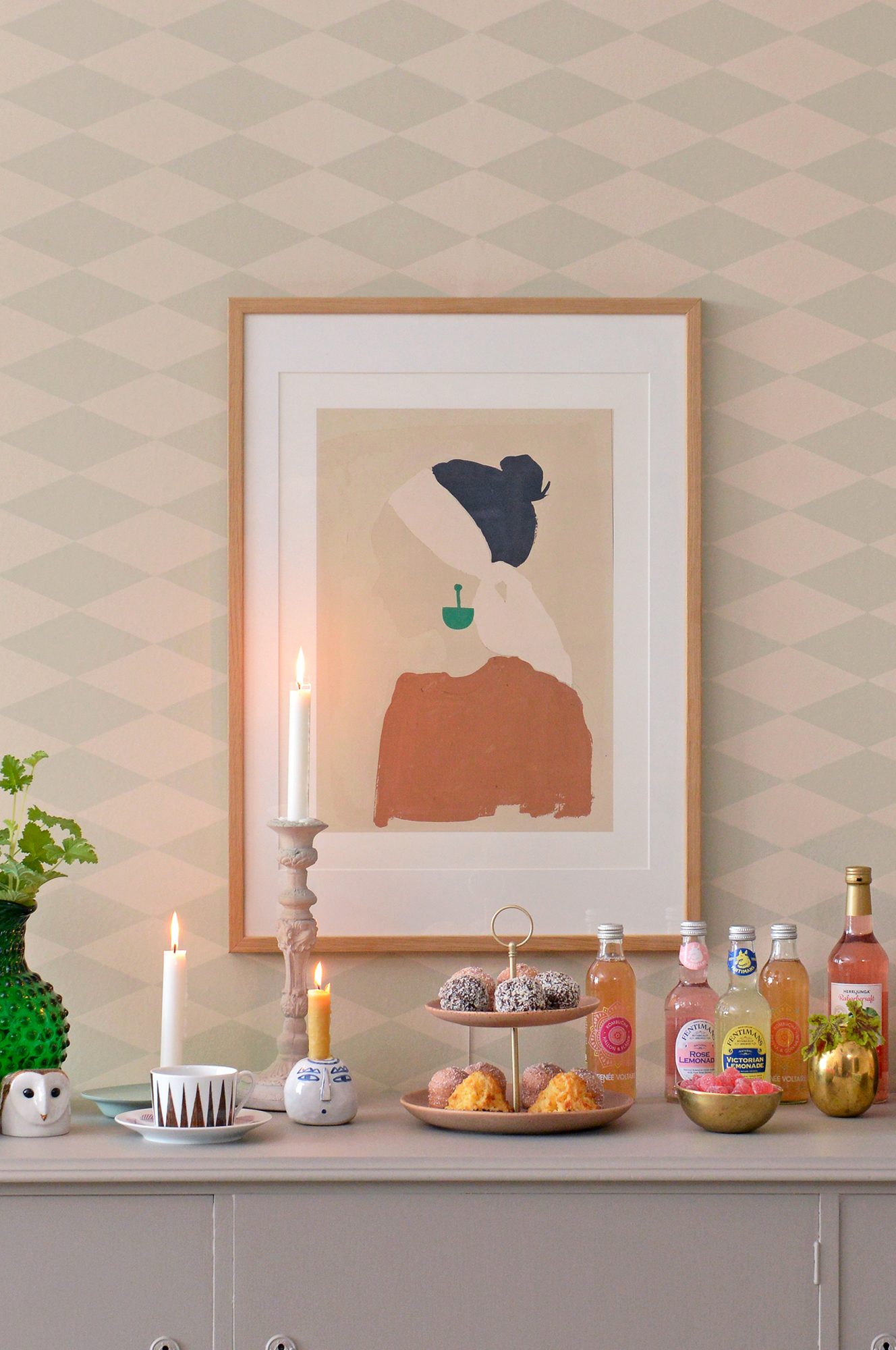Majvillan, tapet till barnrummet Copenhagen, beige green - Image 3