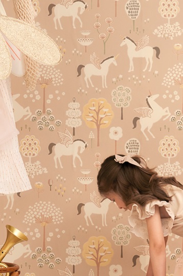 Majvillan, tapet till barnrummet True unicorns, old pink - Image 6