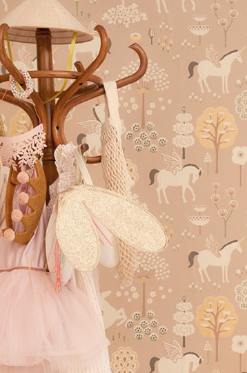 Majvillan, tapet till barnrummet True unicorns, old pink - Image 5