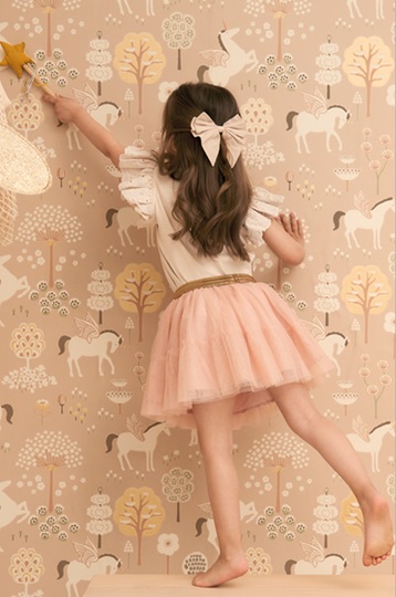 Majvillan, tapet till barnrummet True unicorns, old pink - Image 3