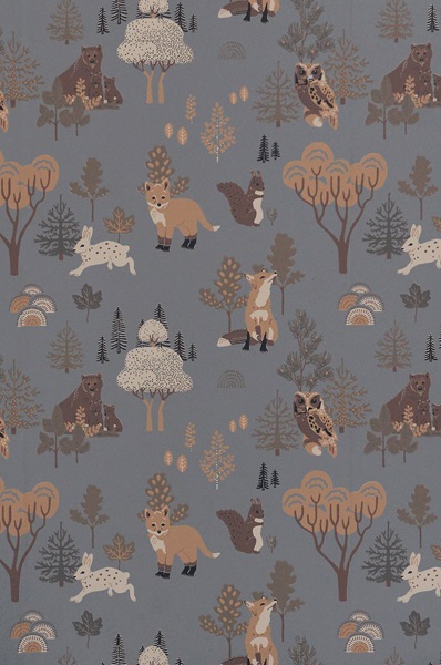 Majvillan, tapet till barnrummet Deep forest, midnight blue - Image 4