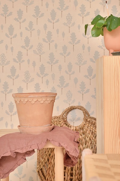 Majvillan, tapet till barnrummet Oak, nature beige - Image 3