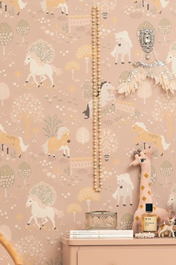 Majvillan, tapet till barnrummet My sweet pony, dreamy pink - Image 4