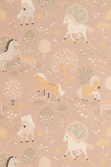 Majvillan, tapet till barnrummet My sweet pony, dreamy pink - Image 6