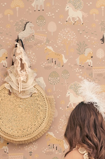 Majvillan, tapet till barnrummet My sweet pony, dreamy pink - Image 5