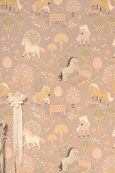 Majvillan, tapet till barnrummet My sweet pony, old lilac - Image 7