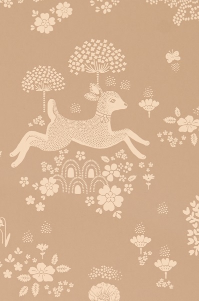 Majvillan, tapet till barnrummet Summer fields, soft brown - Image 7