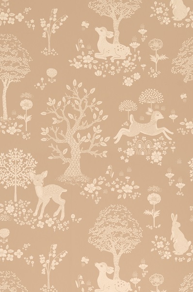 Majvillan, tapet till barnrummet Summer fields, soft brown - Image 6