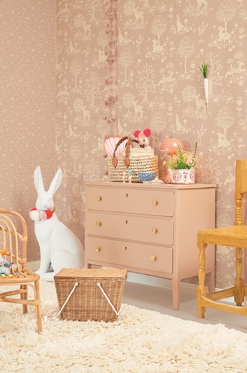 Majvillan, tapet till barnrummet Flora, dreamy lilac - Image 4