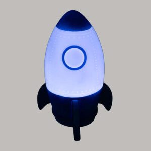Batteridriven nattlampa till barnrummet, rocket