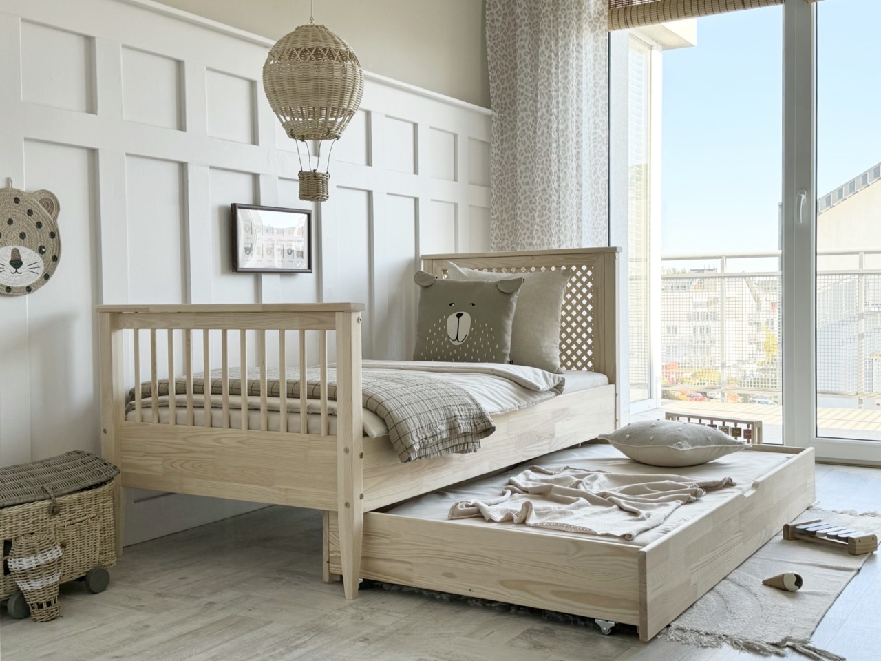 Barnsäng BOHO med förvaringslåda/extrasäng - Image 3