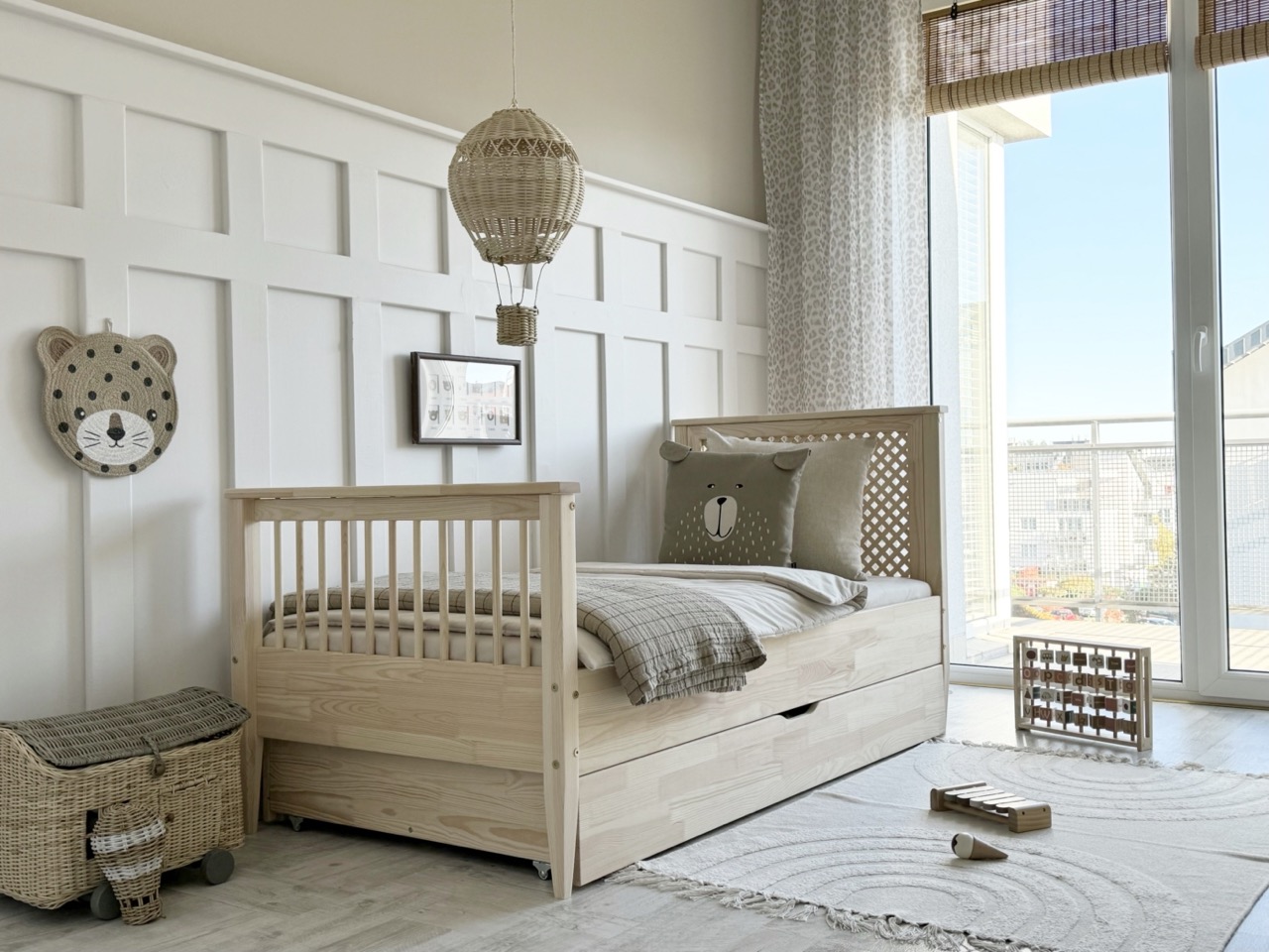 Barnsäng BOHO med förvaringslåda/extrasäng - Image 8