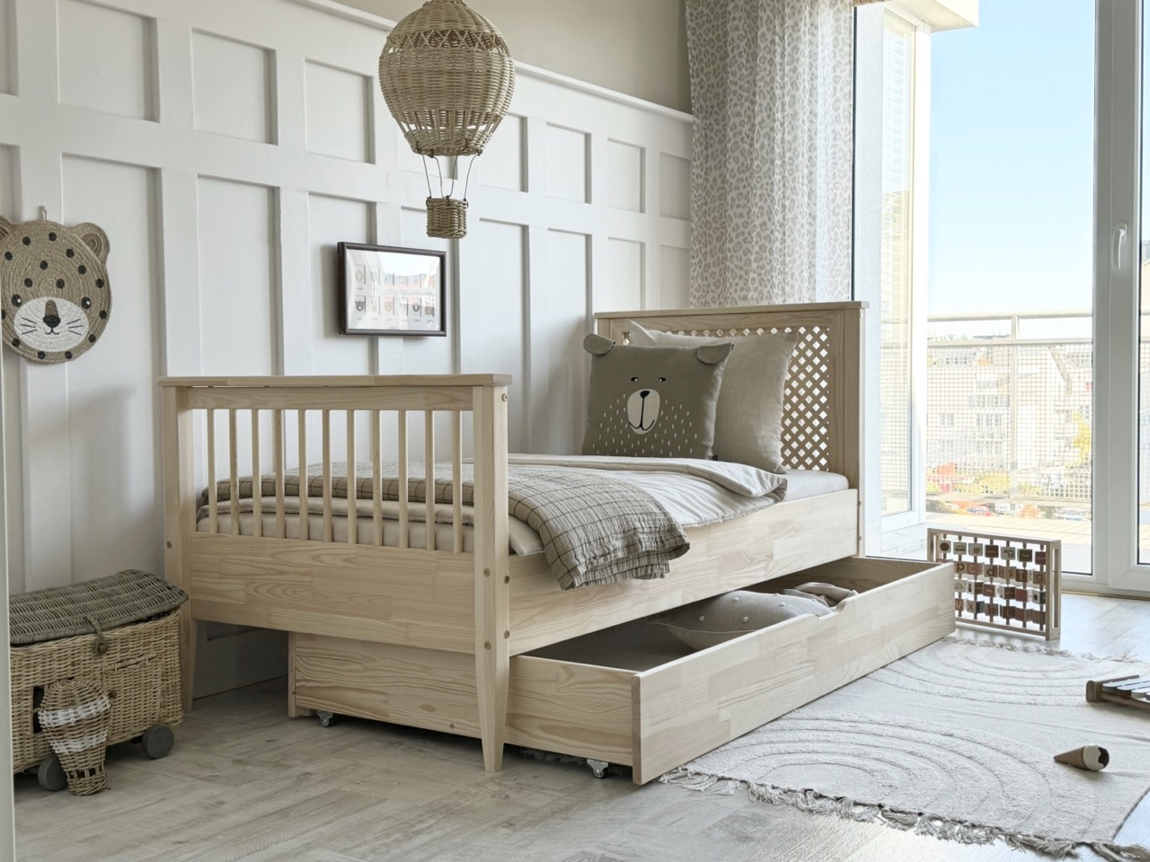 Barnsäng BOHO med förvaringslåda/extrasäng - Image 4
