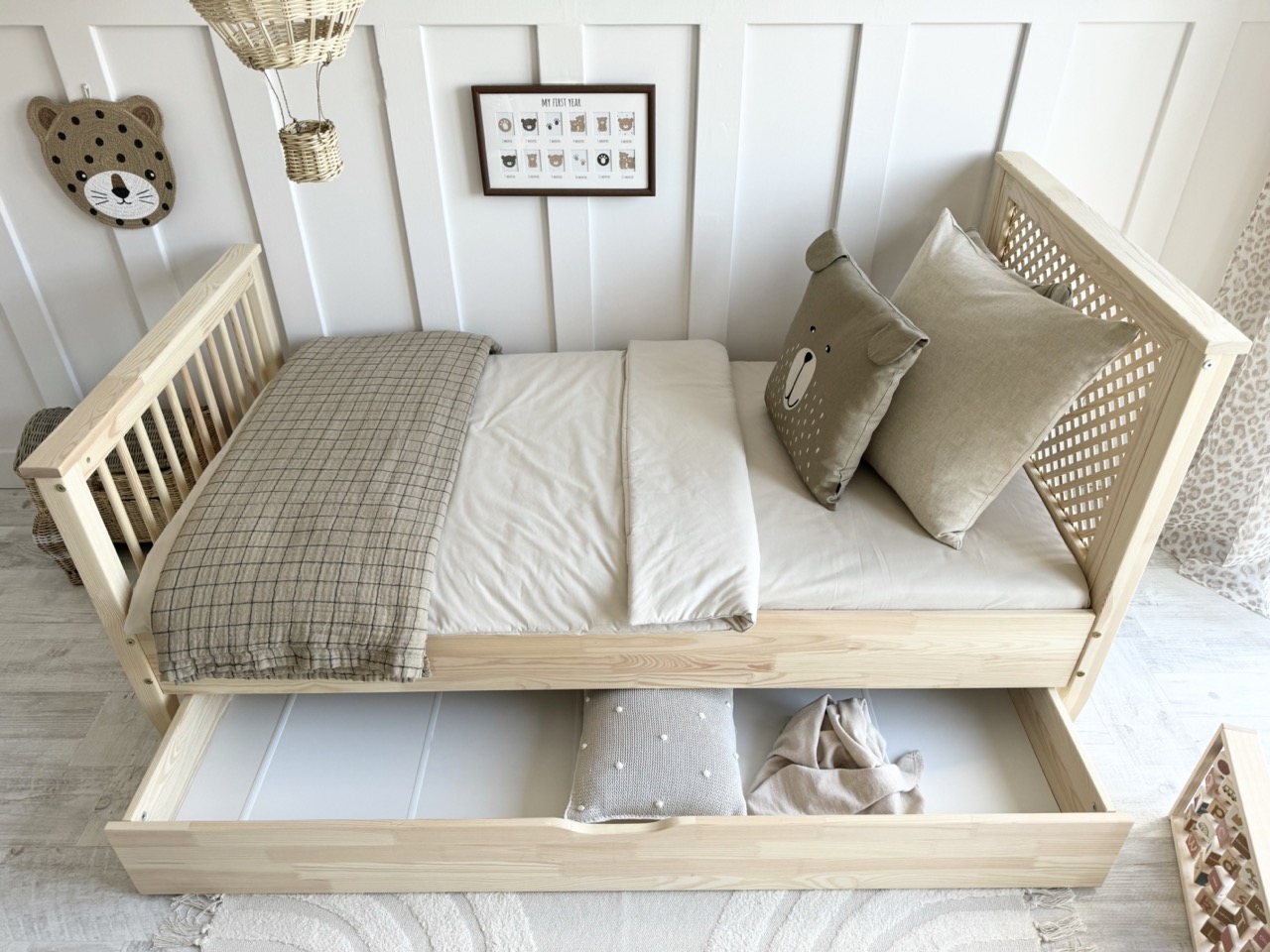 Barnsäng BOHO med förvaringslåda/extrasäng - Image 5