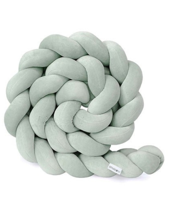 Spjälsängsskydd flätad, Powder Mint