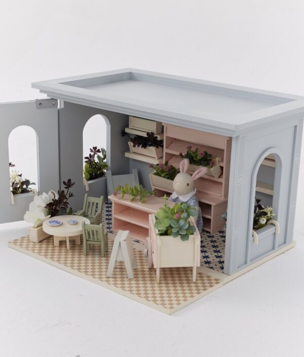 La Fleuriste de Camille – Miniatyrblomsteraffär i trä