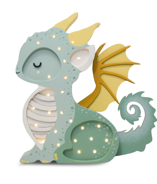 Little Lights, Nattlampa till barnrummet, Dragon Lamp, Hunter Green