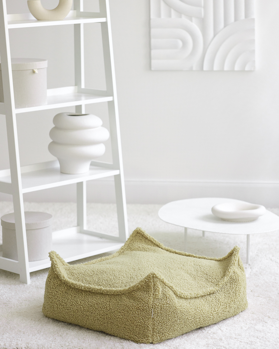 The Beanbag Ottoman i teddytyg - fotpall puff till saccosäckar - Image 6